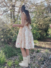 Sadie Girls Floral Tie-Back Dress - A Little Lacey