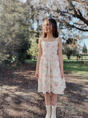 Sadie Girls Floral Tie-Back Dress - A Little Lacey