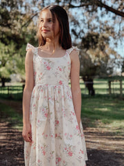 Sadie Girls Floral Tie-Back Dress - A Little Lacey