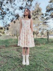 Sadie Girls Floral Tie-Back Dress - A Little Lacey