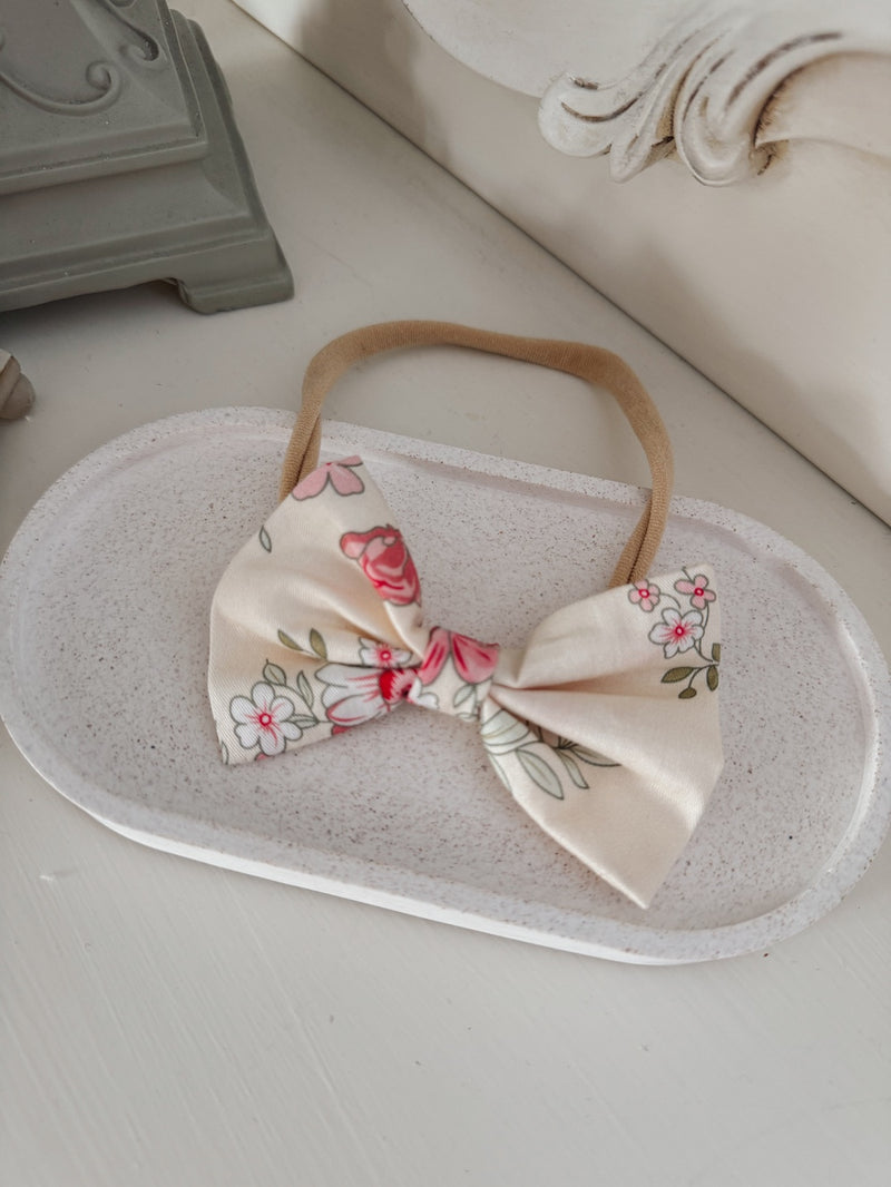 Sadie Floral Girls Bow - A Little Lacey