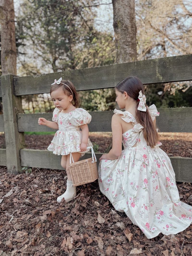 Sadie Floral Baby Romper - A Little Lacey