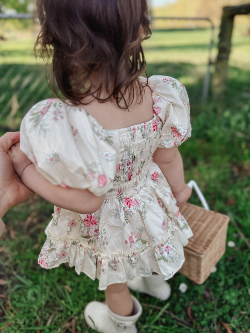 Sadie Floral Baby Romper - A Little Lacey