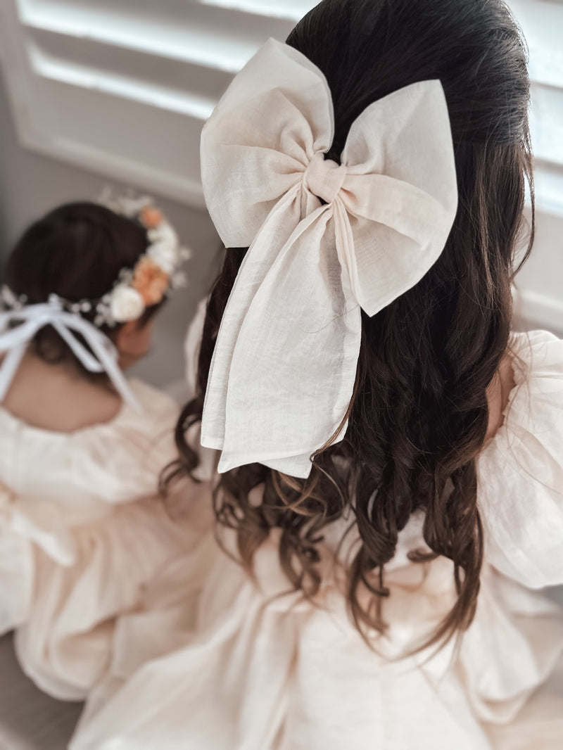 Champagne Elegance Sailor Bow - A Little Lacey