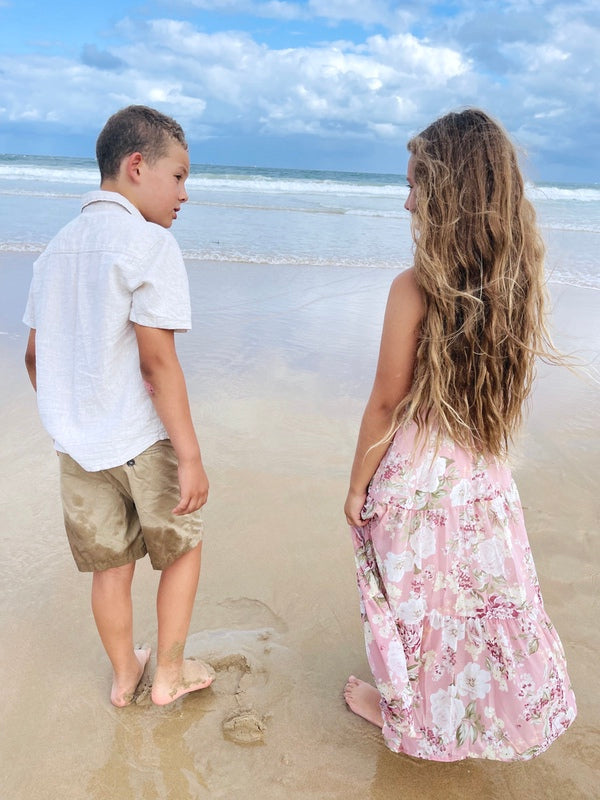 Savannah Girls Light Pink Maxi Dress