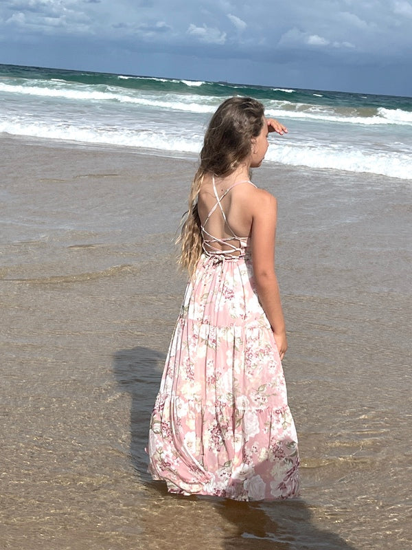 Savannah Girls Light Pink Maxi Dress A Little Lacey Savannah Girls Light Pink Maxi Dress A Little Lacey