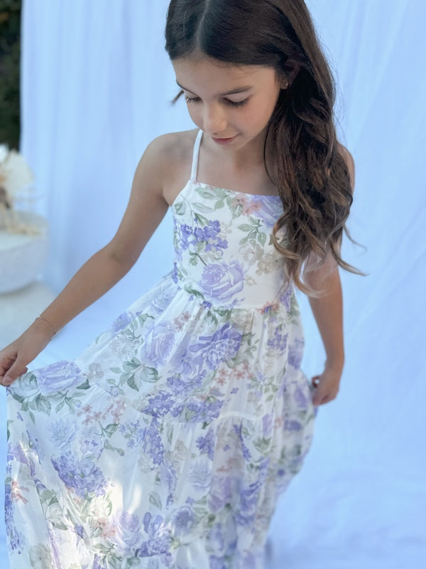 Savannah Girls Lilac Maxi Dress