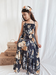 Savannah Girls Navy Maxi Dress - A Little Lacey