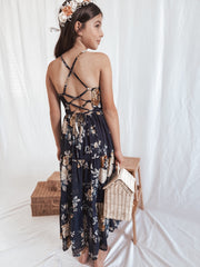 Savannah Girls Navy Maxi Dress - A Little Lacey