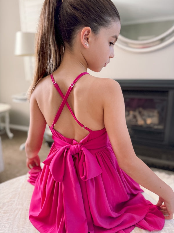Sienna Girls Dress - Hot Pink - Tween Girls Dresses