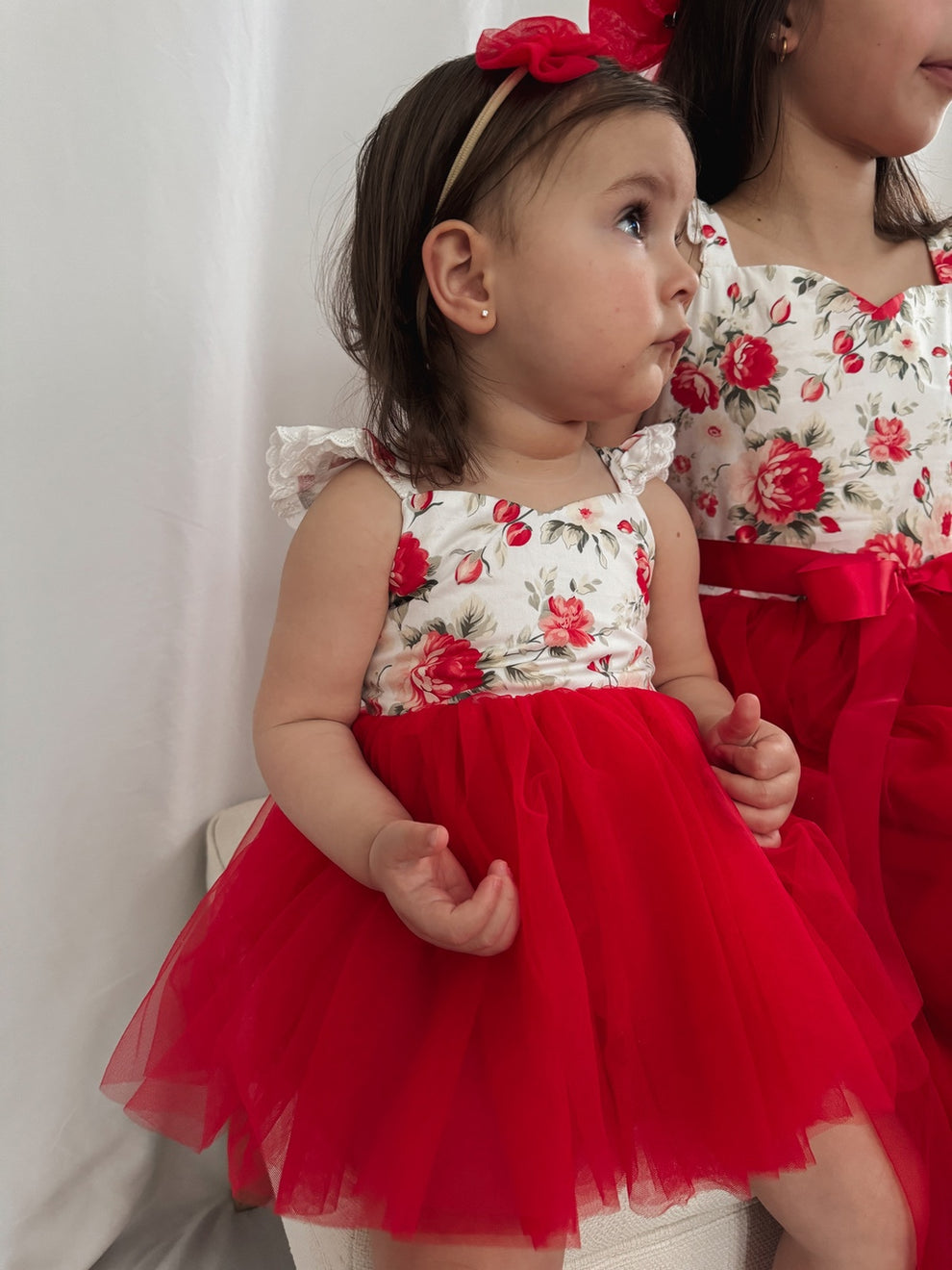 Stella Rose Baby Romper - Red - A Little Lacey · Photo 3 of 7