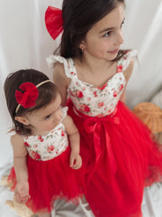 Stella Rose Bow - Red - A Little Lacey