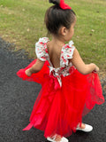 Stella Rose Girls Floral Dress - Red - A Little Lacey · Photo 18 of 21