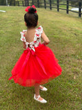 Stella Rose Girls Floral Dress - Red - A Little Lacey · Photo 10 of 21