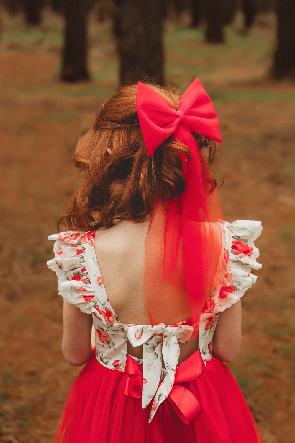 Stella Rose Girls Floral Dress - Red - A Little Lacey · Photo 20 of 21