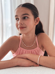 Sugar Plum Girls Pearl Necklace and Bracelet Set - A Little Lacey