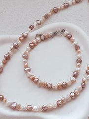 Sugar Plum Girls Pearl Necklace and Bracelet Set - A Little Lacey