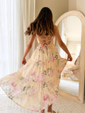 Tween junior bridesmaid dress adjustable crossover tie back detail