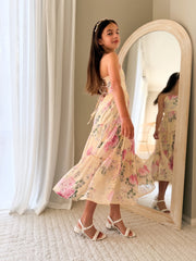 Savannah Girls Yellow Rose Maxi Dress - A Little Lacey