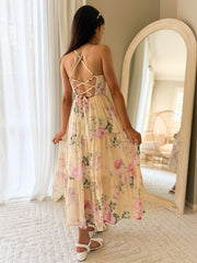 Savannah Girls Yellow Rose Maxi Dress - A Little Lacey