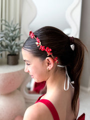 Scarlett Bloom Girls Red Headpiece - A Little Lacey