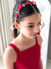 Scarlett Bloom Girls Red Headpiece - A Little Lacey