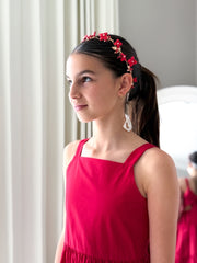 Scarlett Bloom Girls Red Headpiece - A Little Lacey