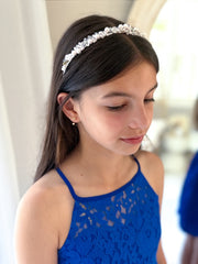 Girls Gold Flower Earrings - A Little Lacey