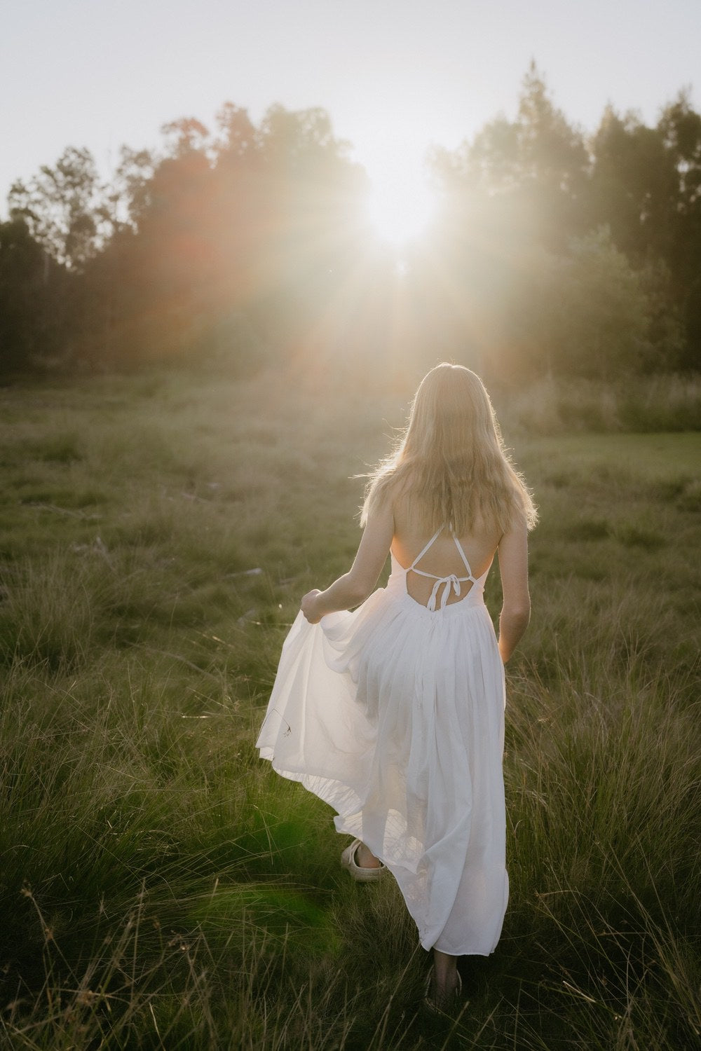 White girls photoshoot dress