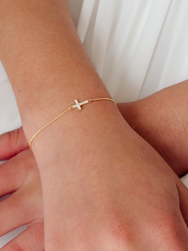 Starlight Girls Cross Bracelet - A Little Lacey