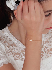 Starlight Girls Cross Bracelet - A Little Lacey