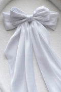 white hair bow for flower girls
