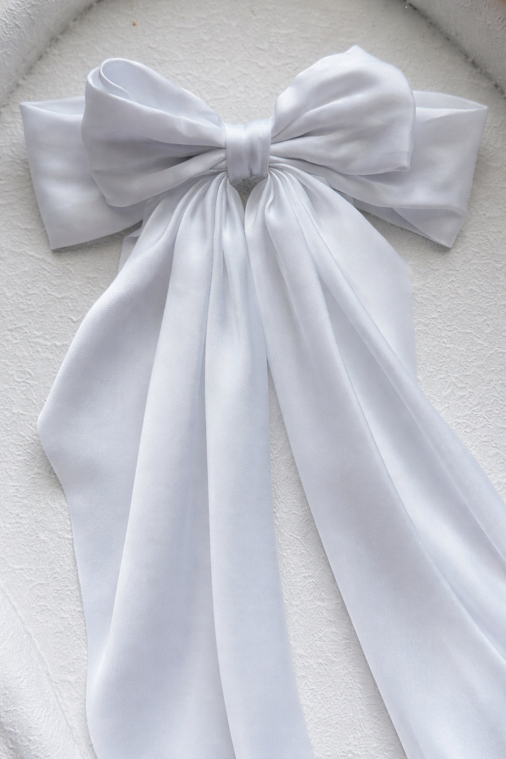 white hair bow for flower girls
