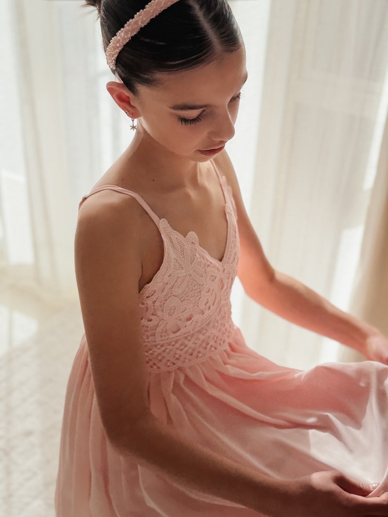 Sylvie Girls Light Pink Formal Dress - A Little Lacey