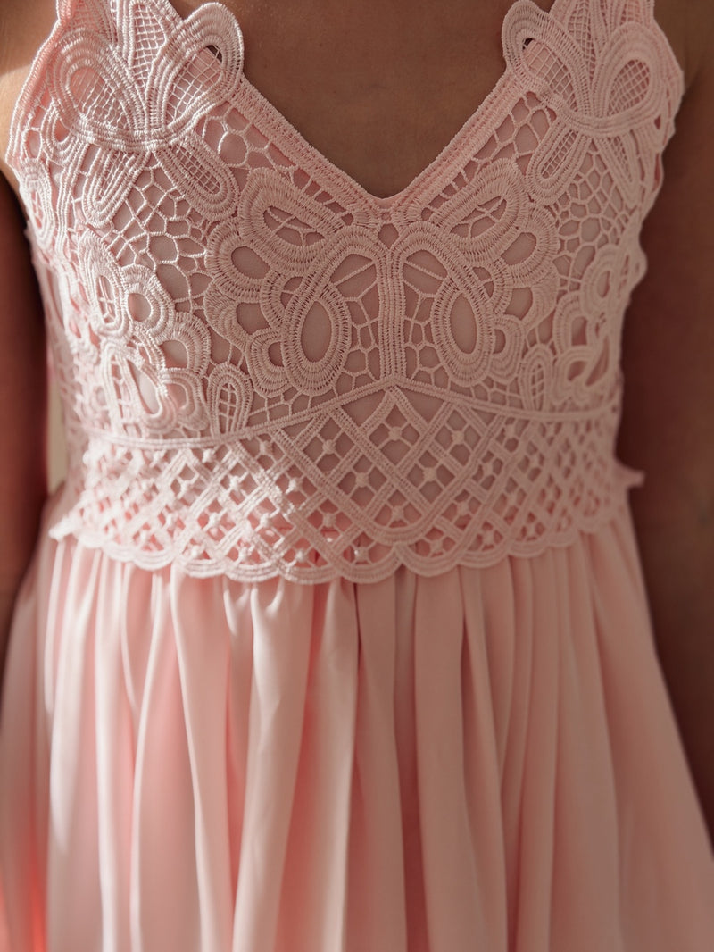 Sylvie Girls Light Pink Formal Dress - A Little Lacey