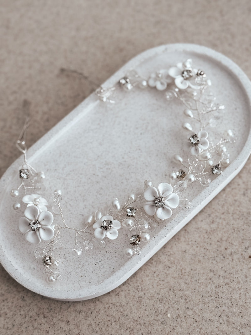 Tiana Girls Silver Headpiece - A Little Lacey