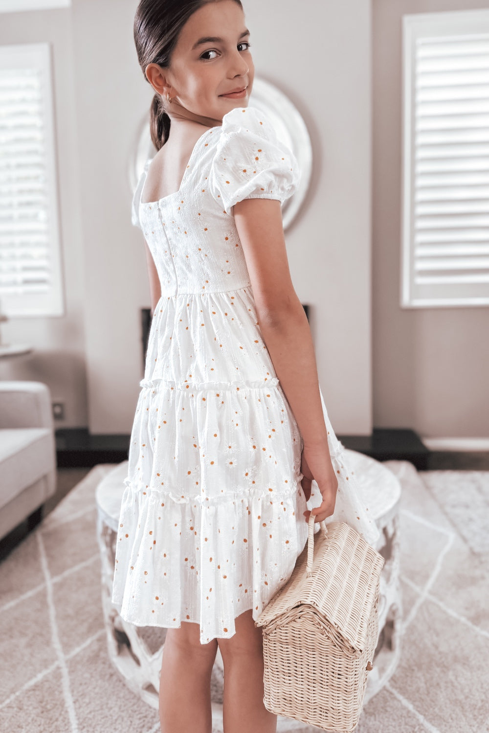 Tillie Girls White Dress - Tween Girls Dresses