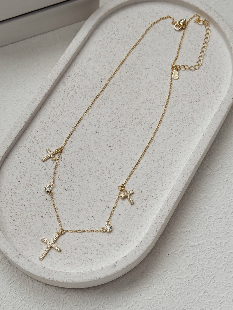 Trinity Girls Communion Necklace - Gold - A Little Lacey
