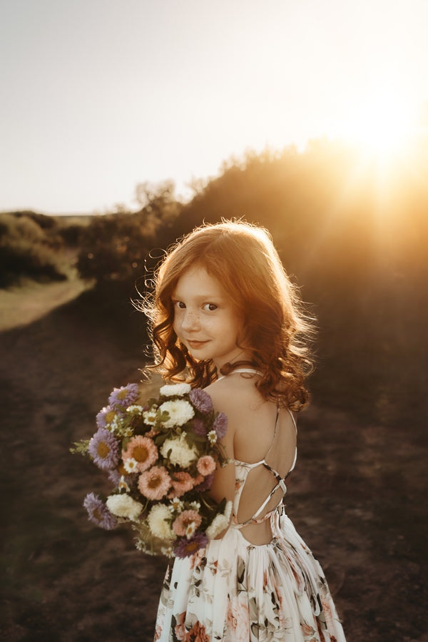 Lola Floral High Low Girls Dress