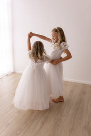 Victoria White Girls Dress - A Little Lacey