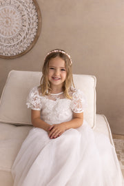 Victoria White Girls Dress - A Little Lacey