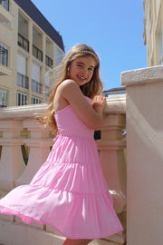 Phoebe Chiffon Girls Dress Pink - A Little Lacey