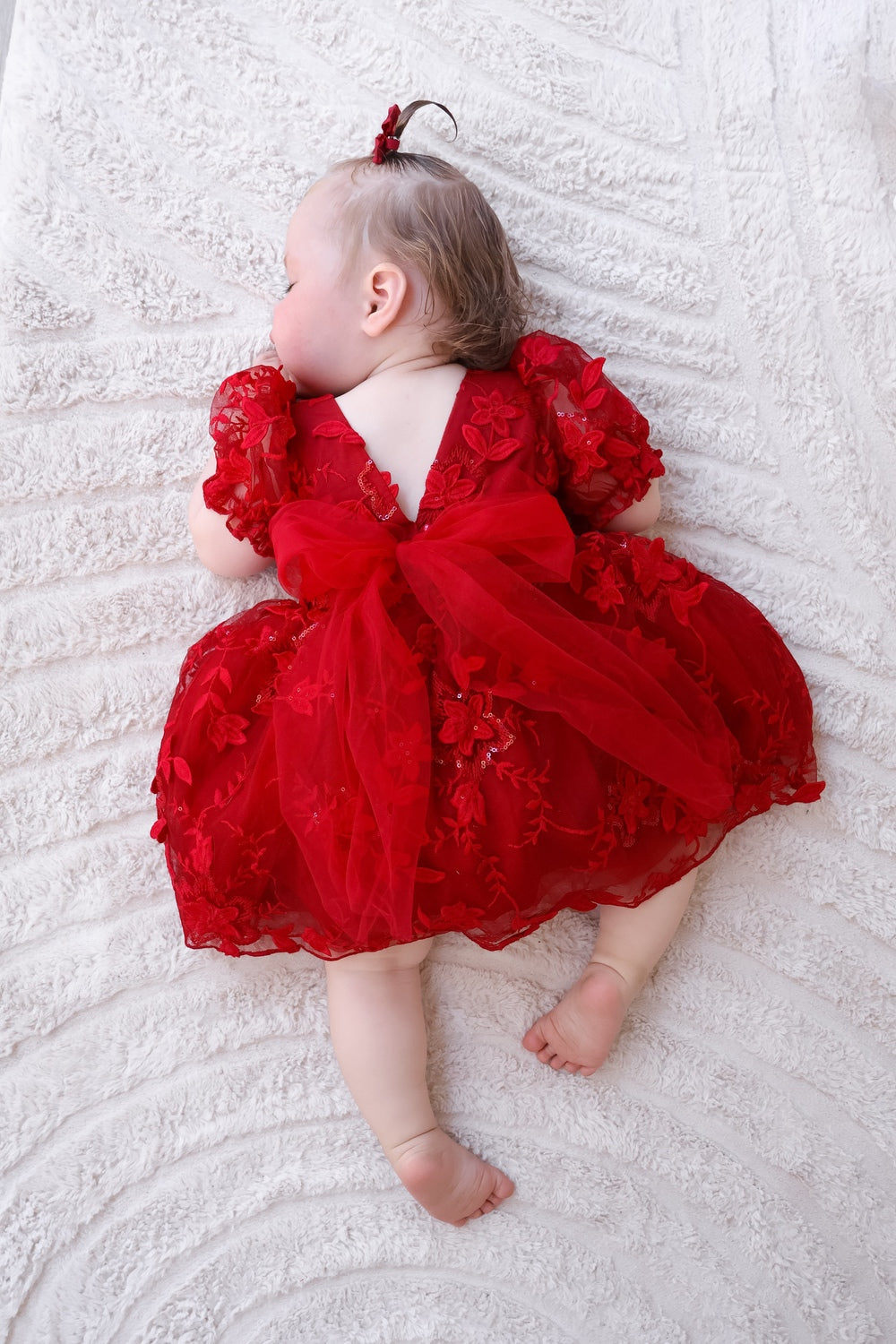 Vienna Girls Red Embroidery Dress SIZE 1