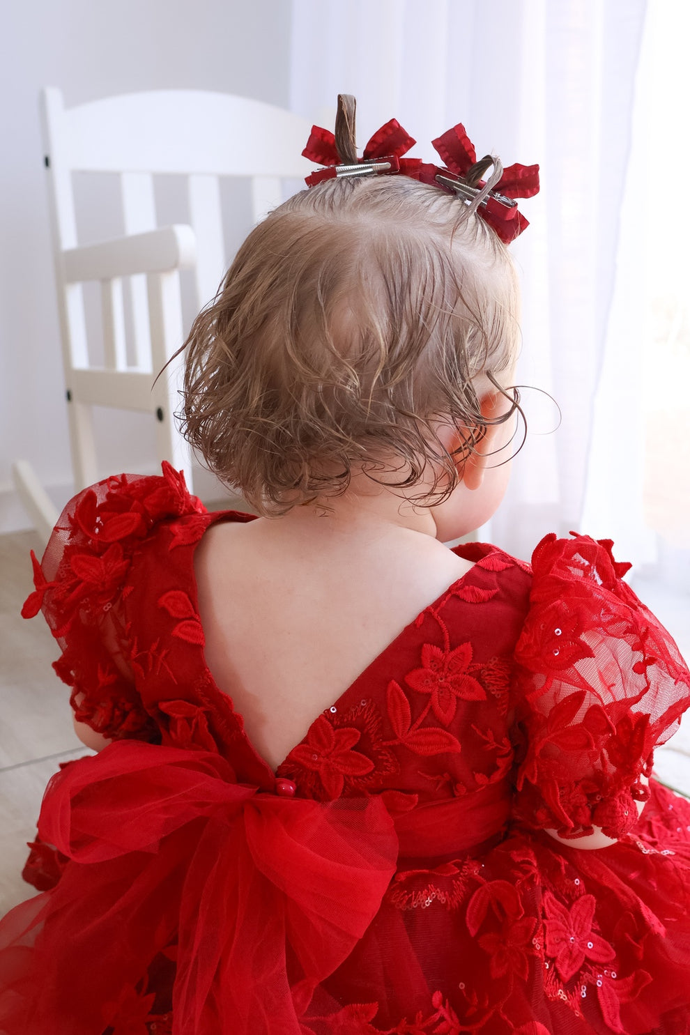 Vienna Girls Red Embroidery Dress SIZE 1 - A Little Lacey · Photo 16 of 26