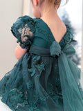 Vienna Girls Green Embroidery Dress - A Little Lacey · Photo 11 of 22