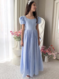 Full length light blue dress for junior bridesmaids and special occasions