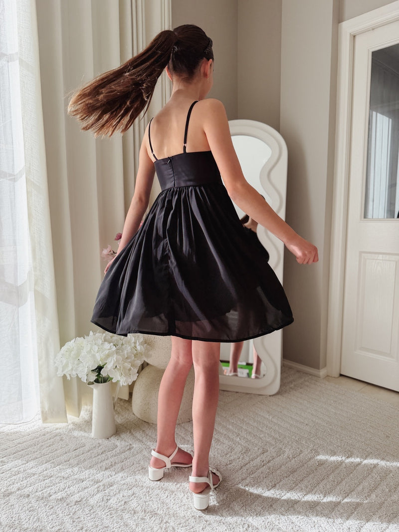 Vivienne Girls Black Dress - A Little Lacey
