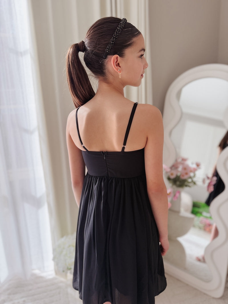 Vivienne Girls Black Dress - A Little Lacey
