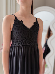 Vivienne Girls Black Dress - A Little Lacey