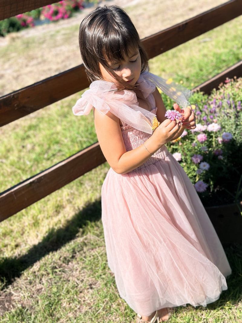 Willow Dusty Pink Girls Dress SIZE 1 - A Little Lacey